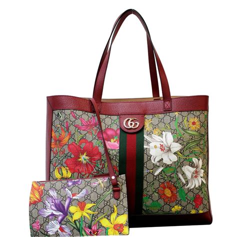 gucci ophidia gg flora tote|Gucci ophidia medium shoulder bag.